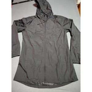 Crane Rain Jacket Ladies M 8/10 Black Hooded Full Zip Nylon Vacation Hiking